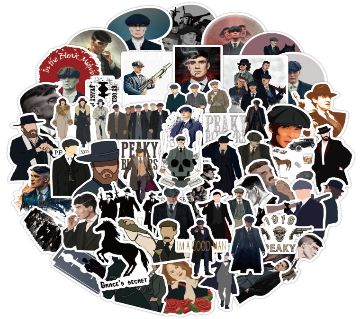 50Pcs/Pack Peaky Blinders PVC ওয়াটারপ্রুফ স্টিকার ফর ফোন/গিটার/লাগেজ/স্কেটবোর্ড/ল্যাপটপ