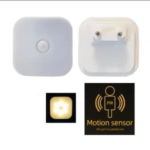 Smart Motion Pair Sensor Wall Plug LED Night Lamp