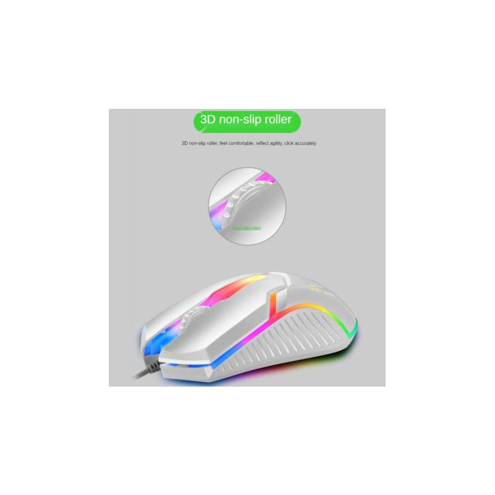 Rainbow Backlight Colorful USB Wired Plug Optical Computer Mouse for PC Laptop Notebook
