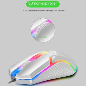 Rainbow Backlight Colorful USB Wired Plug Optical Computer Mouse for PC Laptop Notebook