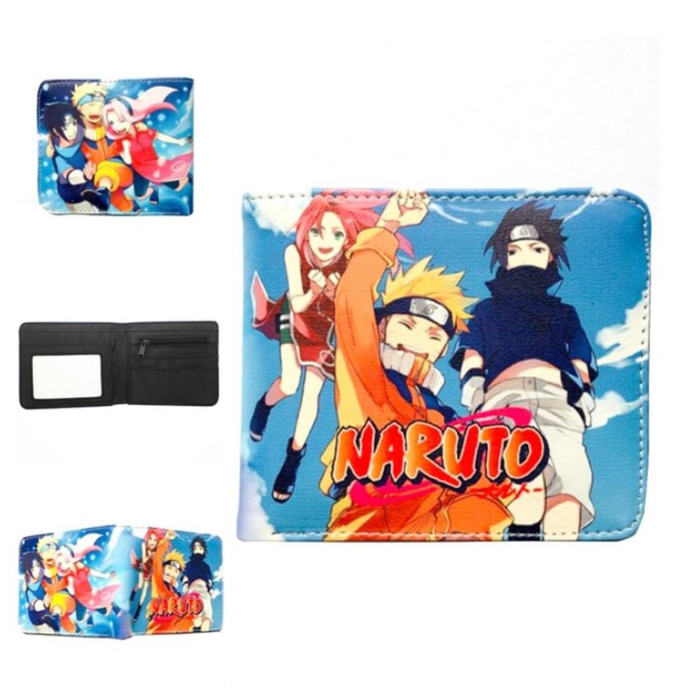 Anime Sakura Naruto Sasuke Minato Kakashi Short Slim Card Money Holder Fashion Wallet