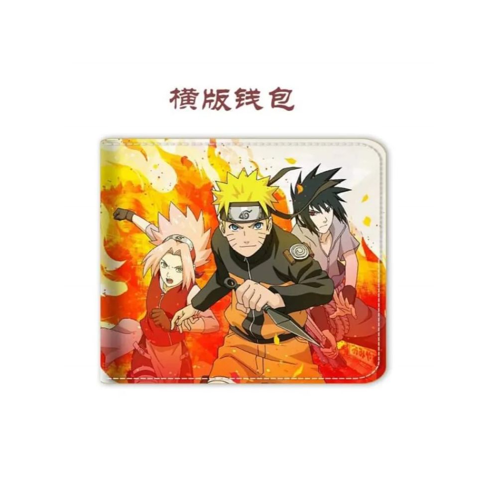 Anime Naruto Sasuke Minato Kakashi Short Slim Card Money Holder Fashion Wallet