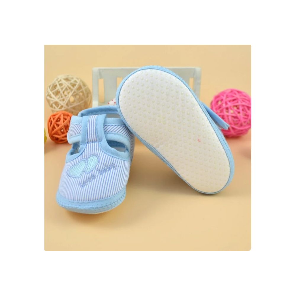 Cute Love Print Soft Cotton Plaid Anti-slip Baby Shoes For (12-18 Months Baby)