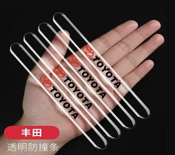 4Pcs/Set কার ডোর এজ (Edge) অ্যান্টি-স্ক্র্যাচ প্রোটেকশন স্ট্রিপ রিয়ারভিউ মিরর/ ডোর স্টিকার ফর TOYOTA