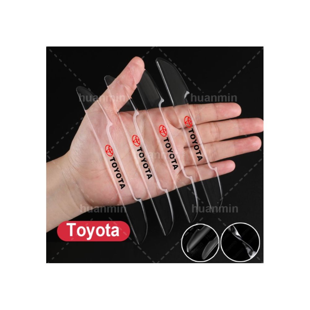 4PCS/Set Anti Scratch Rear View Mirror Car Door Edge Protector Stickers Strips For TOYOTA
