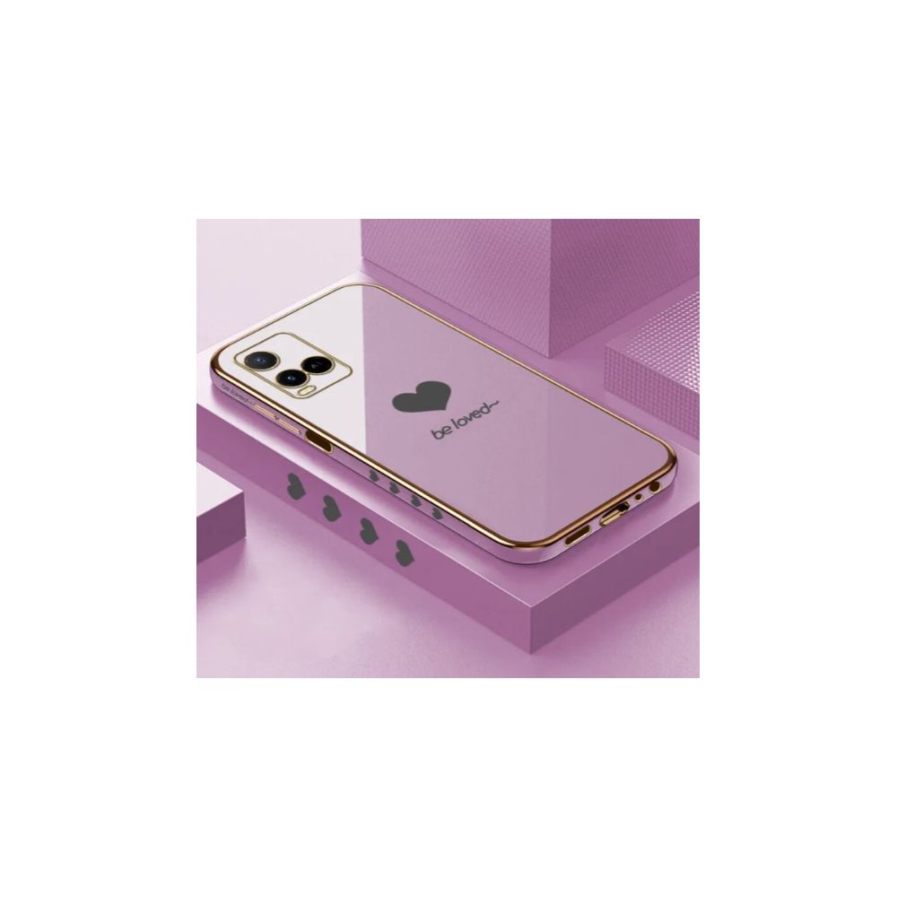 6D Plating Shiny Heart Pattern Soft Silicone Phone Case for Vivo Y33S Y21 2021 Y21S Y21T Y21A Y33T