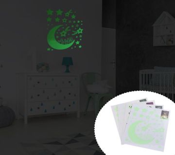 1 Sheets Kid Room Dreamlike Fluorescent Wall Decal কার্টুন লুমিনাস ওয়াল স্টিকার 