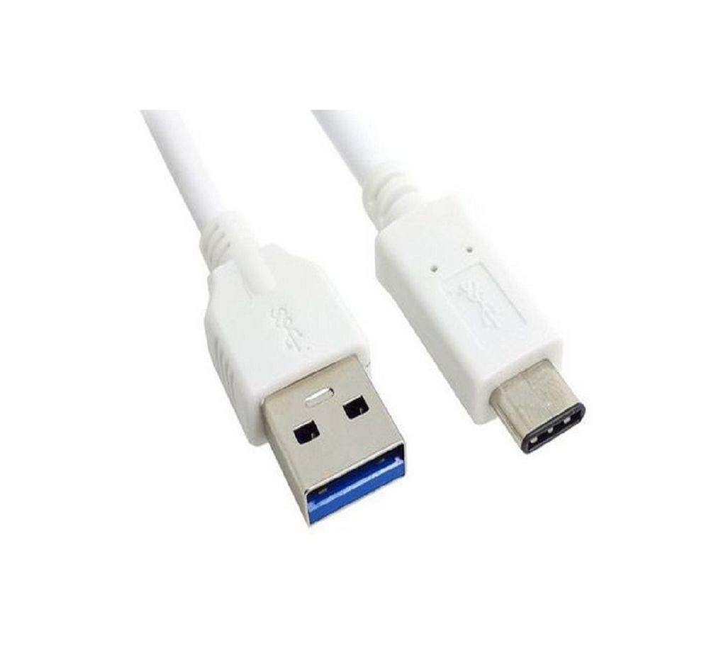 USB Type C ক্যাবল 100CM সাদা বাংলাদেশ - 975044