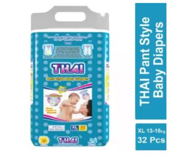 Thai Baby Diapers (Pant Style) XL (13-18 kg) - 32 Pcs