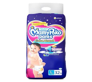 MamyPoko Pant Diaper 32pcs L (9-14kg)  India