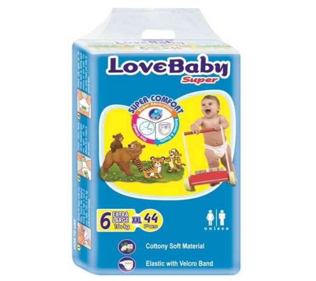 Love Baby Super বেল্ট সিস্টেম বেবী ডায়াপার 6 XXL 16 +kg বাংলাদেশ - 965655