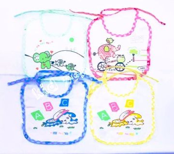 4 pcs cotton Bib for kids(0-12months)-Multicolor