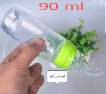 infant Silicon Baby Bottle spoon-Transparent