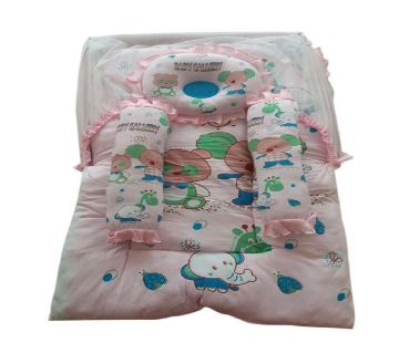 Pink Complete Soft Bed For Babies