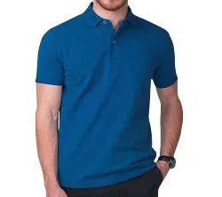 Gents half sleeve Cotton Polo shirt-blue 