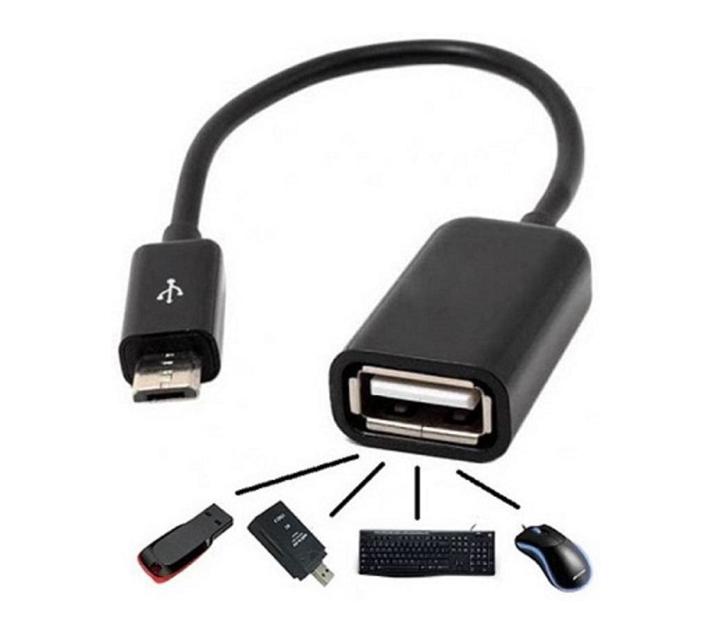Micro USB OTG ক্যাবল এডাপ্টার (ব্ল্যাক) বাংলাদেশ - 980203