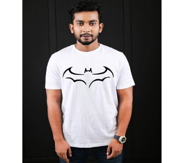 Bat Menz Synthetic Fabric T-shirt - White