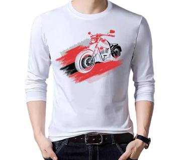 Stylish Bike Theme Winter T-Shirt Full Sleeve