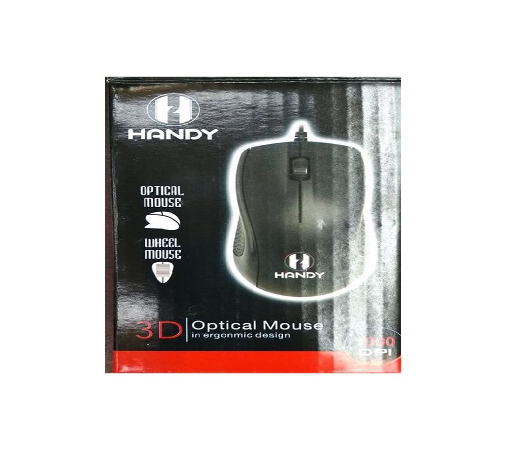 Handy M201 USB 3D অপটিক্যাল মাউস বাংলাদেশ - 982337
