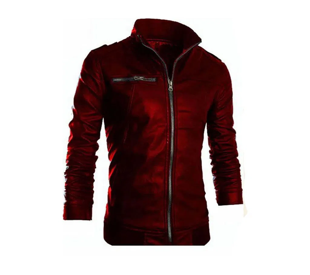 Red  Leather Jacket for men 