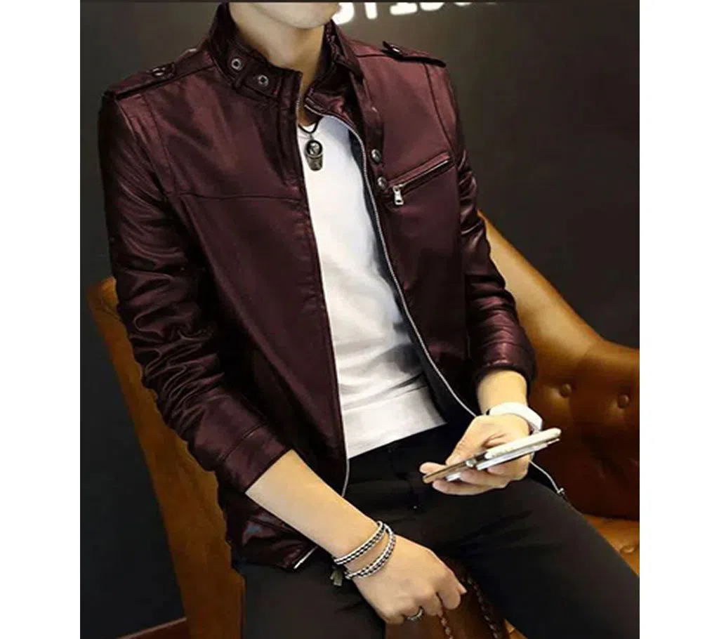 Brown Color Leather Jacket for men 
