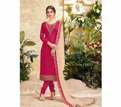 Indian Pink Color Soft Georgette Salwar Kameez