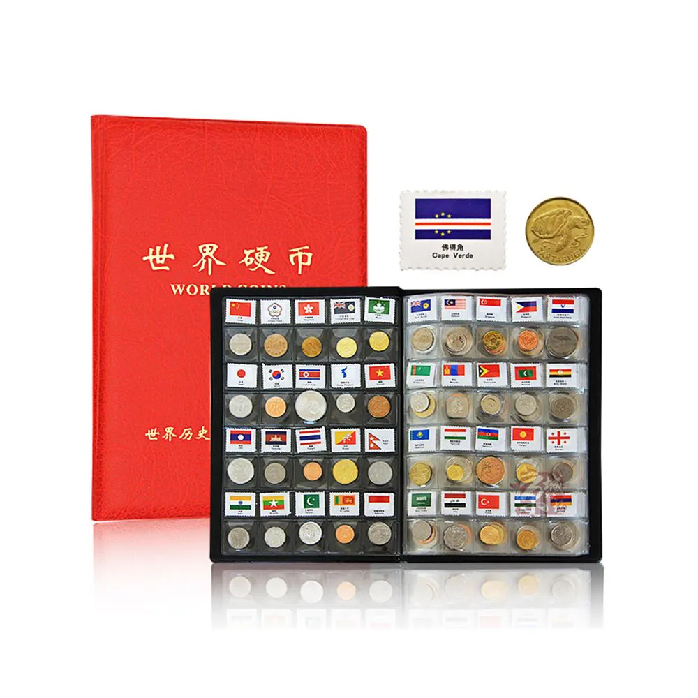 60 foreign countries, coin UNC full set with flag .