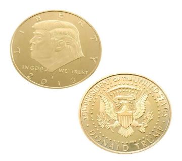 President Donald Trump Sculpture Non-currency Bitcoin Commemorative