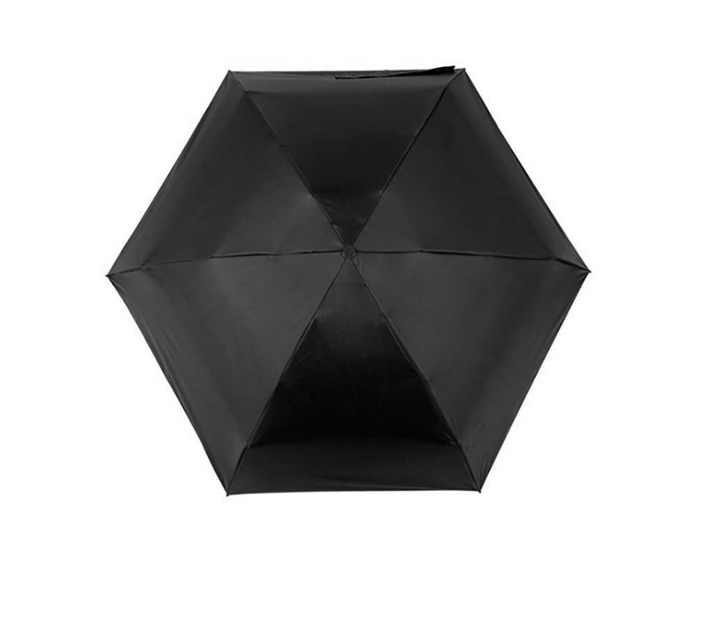 মিনি পকেট ক্যাপস্যুল আমব্রেলা ওয়াটারপ্রুফUV Rain Umbrella-Black বাংলাদেশ - 999509