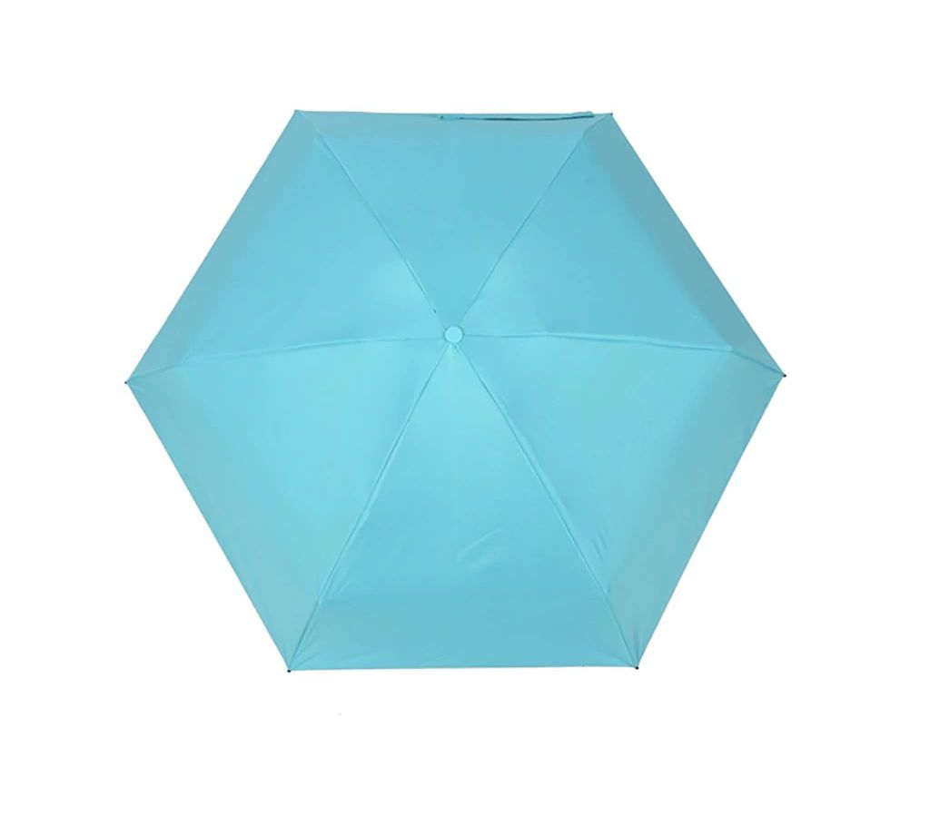 মিনি পকেট ক্যাপস্যুল আমব্রেলা ওয়াটারপ্রুফ UV Rain Umbrella-Blue বাংলাদেশ - 999511