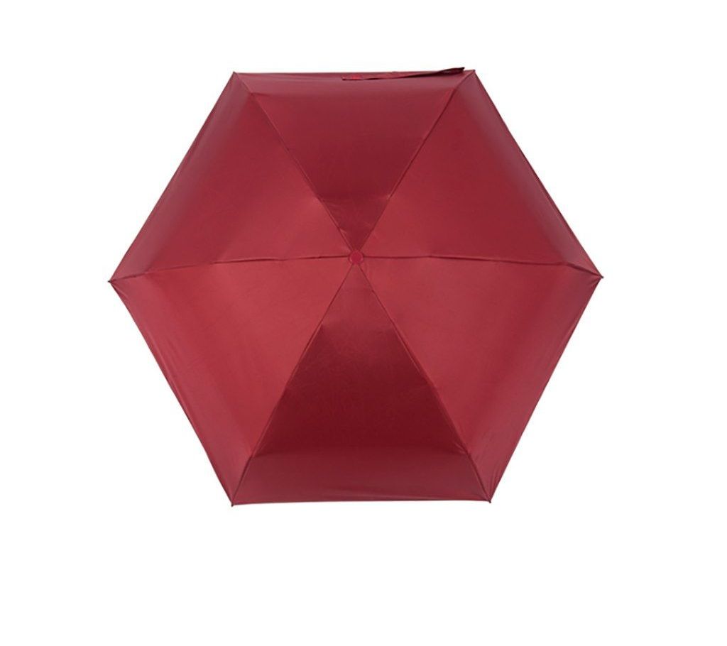 মিনি পকেট ক্যাপস্যুল আমব্রেলা ওয়াটারপ্রুফ UV Rain Umbrella-Red বাংলাদেশ - 999512