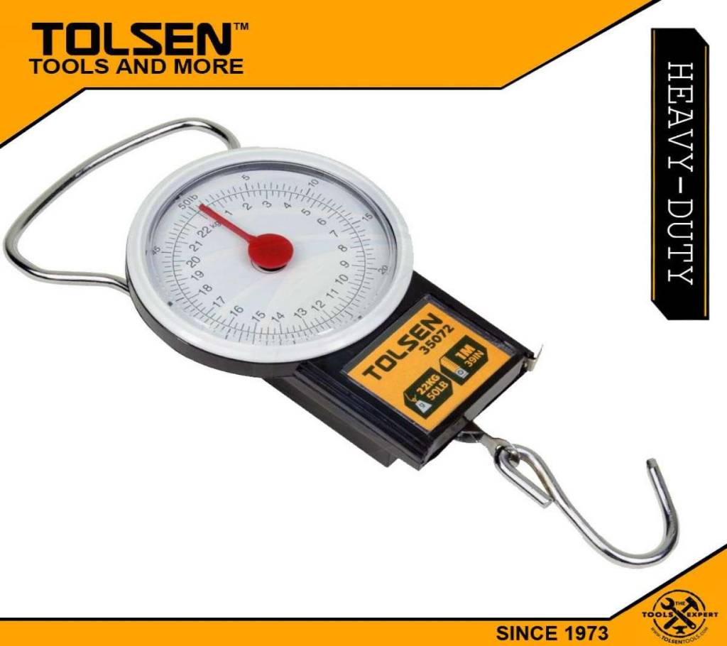 TOLSEN Portable ট্র্যাভেল লাগেজ স্কেল উইথ মেজারিং টেপ (22kg / 50LB) 35072 বাংলাদেশ - 1023014