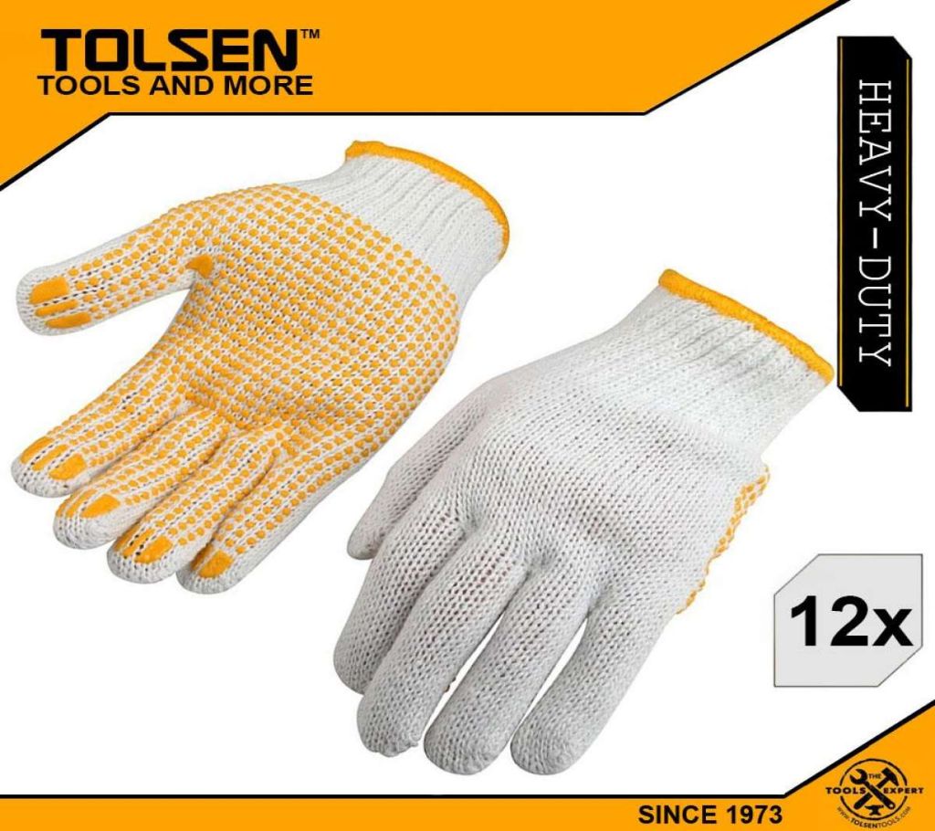 TOLSEN (12pairs) গার্ডেন ওয়ার্কিং নিটেড গ্লোভস  10(XL) Polyester and Cotton 45006 বাংলাদেশ - 1023633