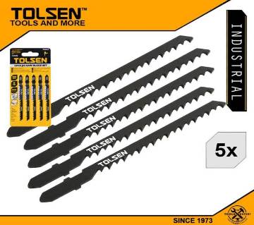TOLSEN 5pcs Jigsaw Blades Set (100mm 6 TPI) T244D (Wood) Industrial 76803