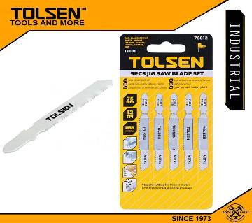 TOLSEN 5pcs Industrial Jigsaw Blades Set T118B (Metal) (75mm 12 TPI) For Thin Metal 76812