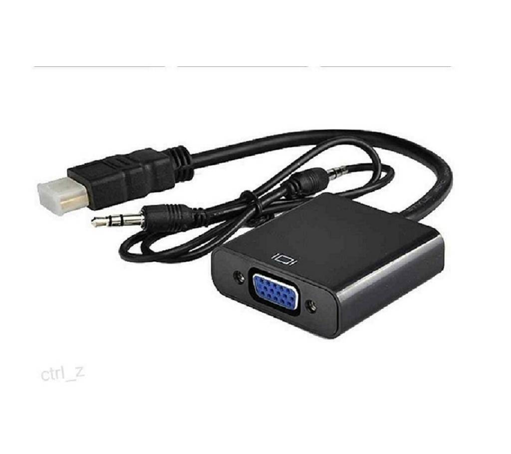 HDMI to VGA কনভার্টার উইথ অডিও ক্যাবল-Black বাংলাদেশ - 996910