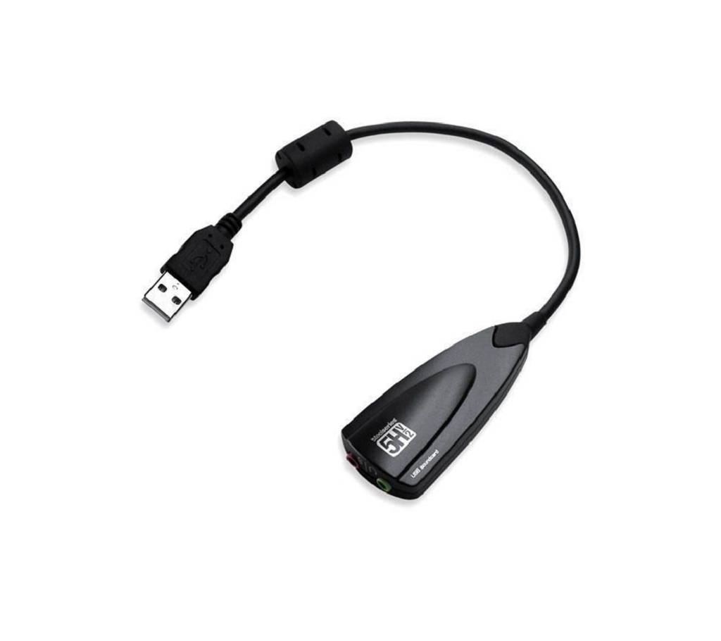 USB 3D সাউন্ড কার্ড এডাপ্টার 5H Good- Black বাংলাদেশ - 997860