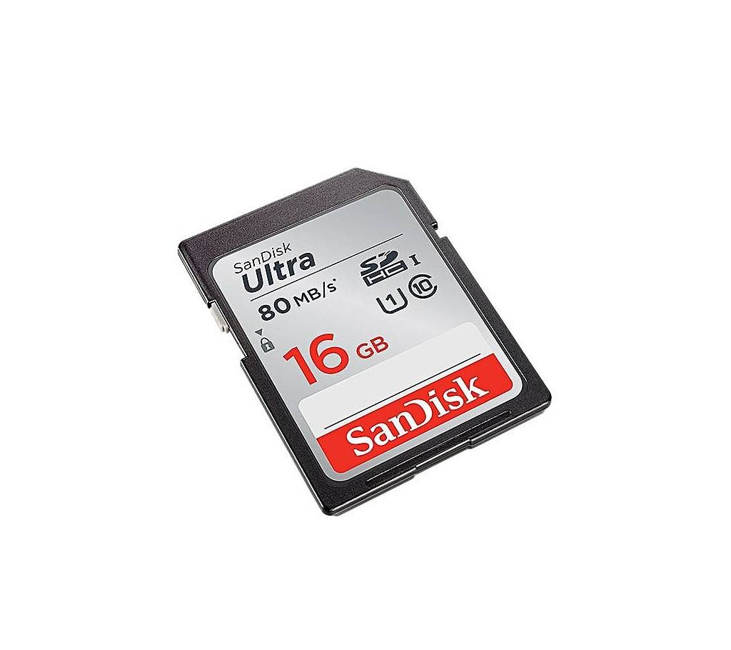 Sandisk আল্ট্রা ক্লাস 10 UHS-I 16GB SDHC মেমোরি কার্ড বাংলাদেশ - 1006784