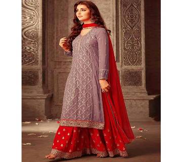 Georgette with Embroidery Three Piece