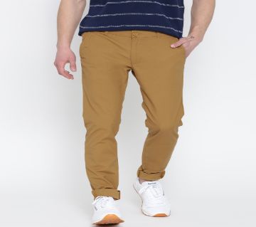 Khaki Gabardine Pants For Men 