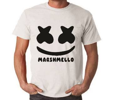 Marshmallow Printed Half Sleeve T-Shirt