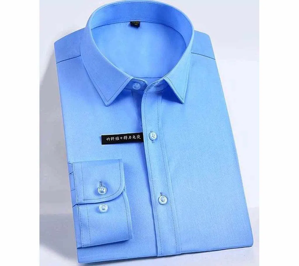 Fashionable Cotton Full Sleeve Shirt For Men - Sky Blue 