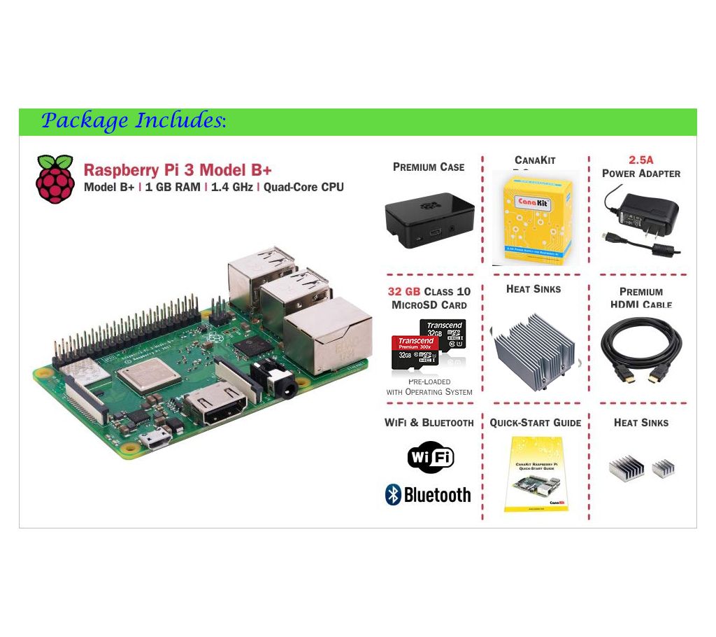 Raspberry Pi 3 মডেল B+(Basic Kit) বাংলাদেশ - 1012113