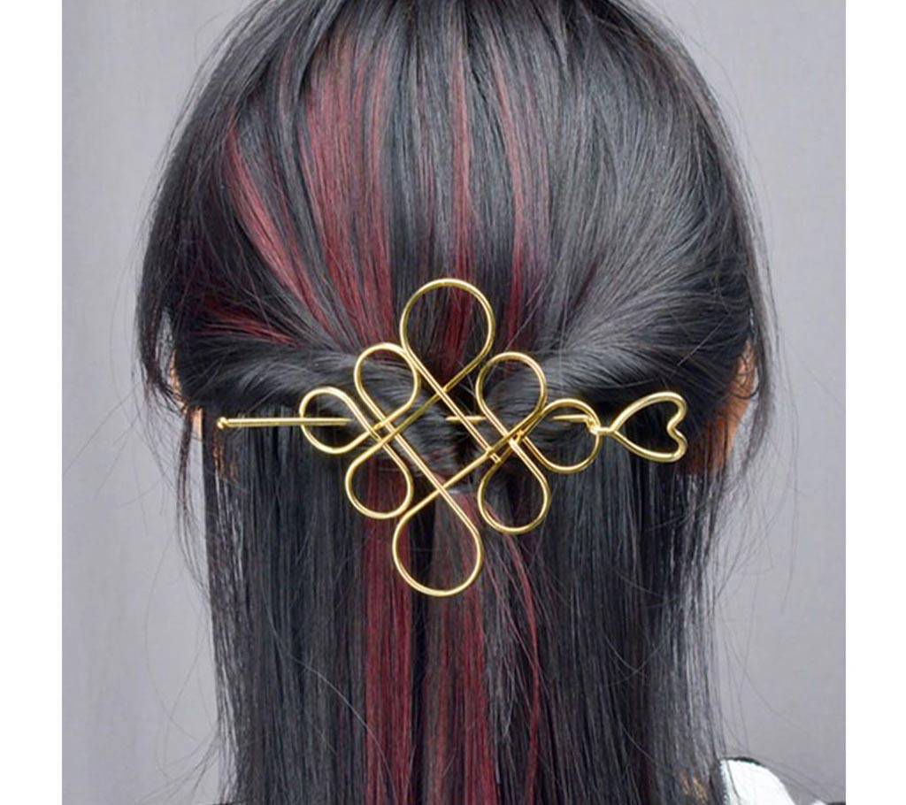 Hairpin Knot Hair Sticks Clips - Golden বাংলাদেশ - 1023672