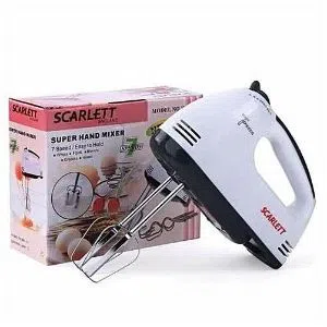 Scarlett - Electric Egg Beater and Mixer for Cake Cream - White