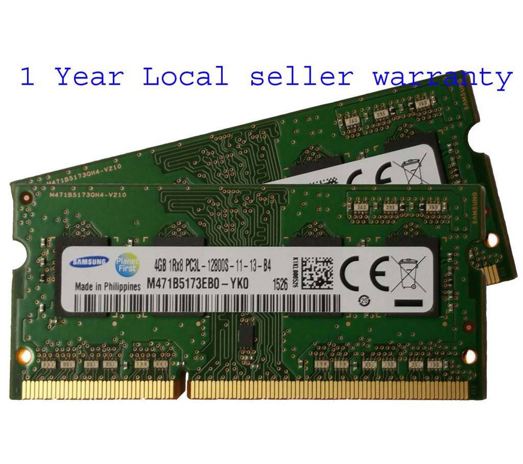 Samsung original 4GB ( 1 x 4GB ), 204-pin SODIMM, DDR3 PC3L-12800, র‍্যাম module for laptop ( M471B5173DB0-YK0 ) বাংলাদেশ - 1021607