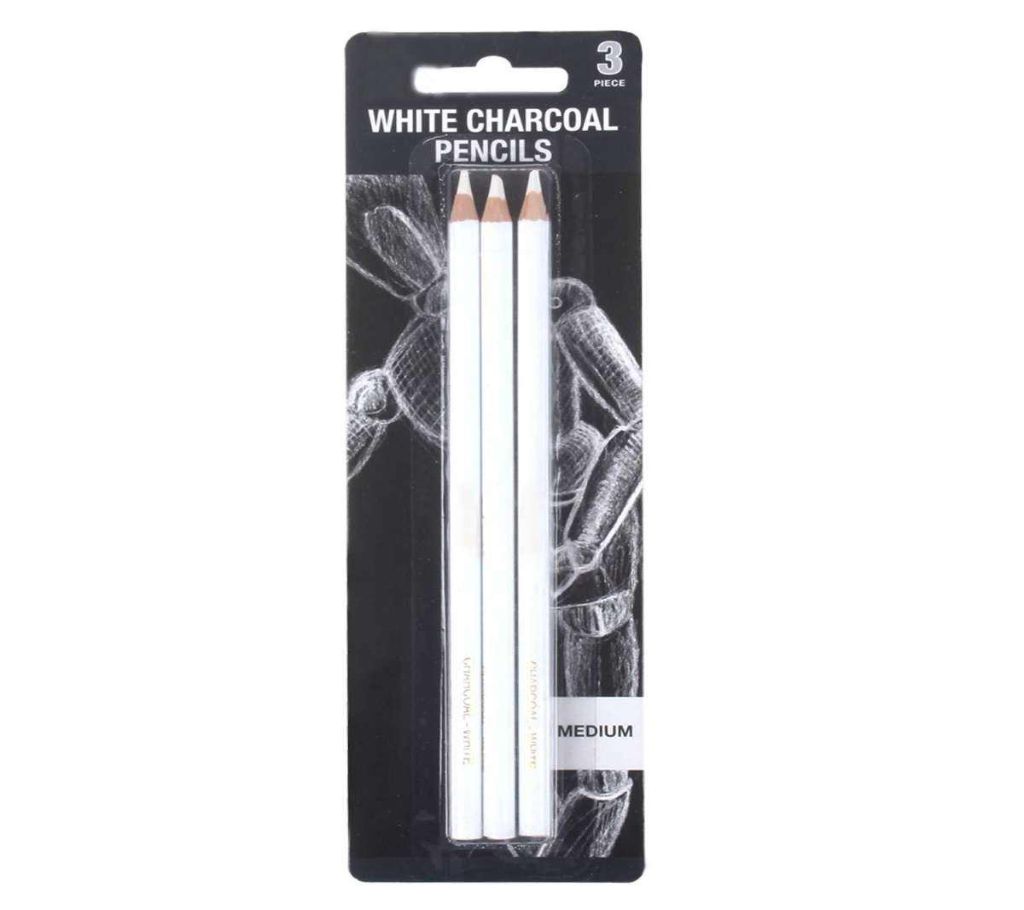 White চারকোল পেনসিল সেট of 3 pencils White Charcoal বাংলাদেশ - 1085131