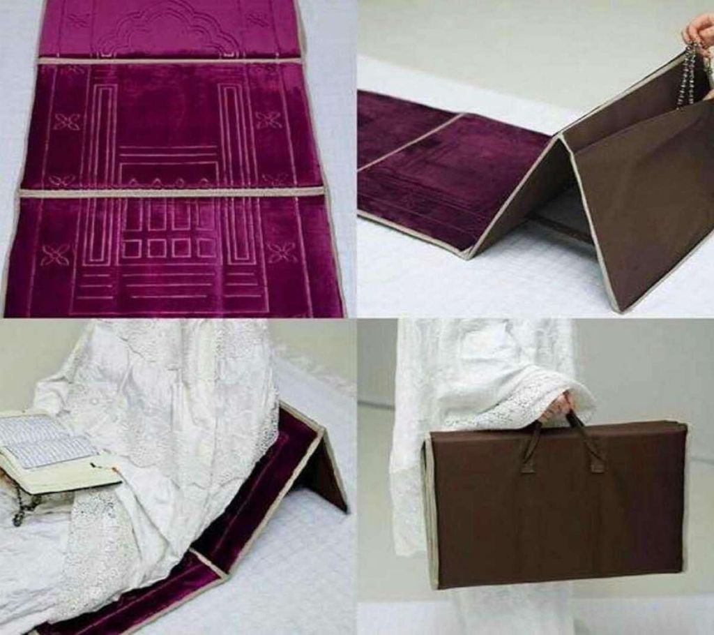 Muslim Prayer Mat Fold Backrest জায়নামাজ 2 in 1 বাংলাদেশ - 1034967