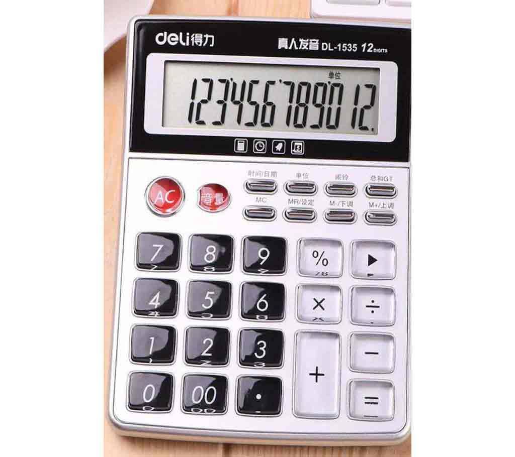 Deli 1535 12-digit ক্যালকুলেটর  - COLORMIX বাংলাদেশ - 1092167