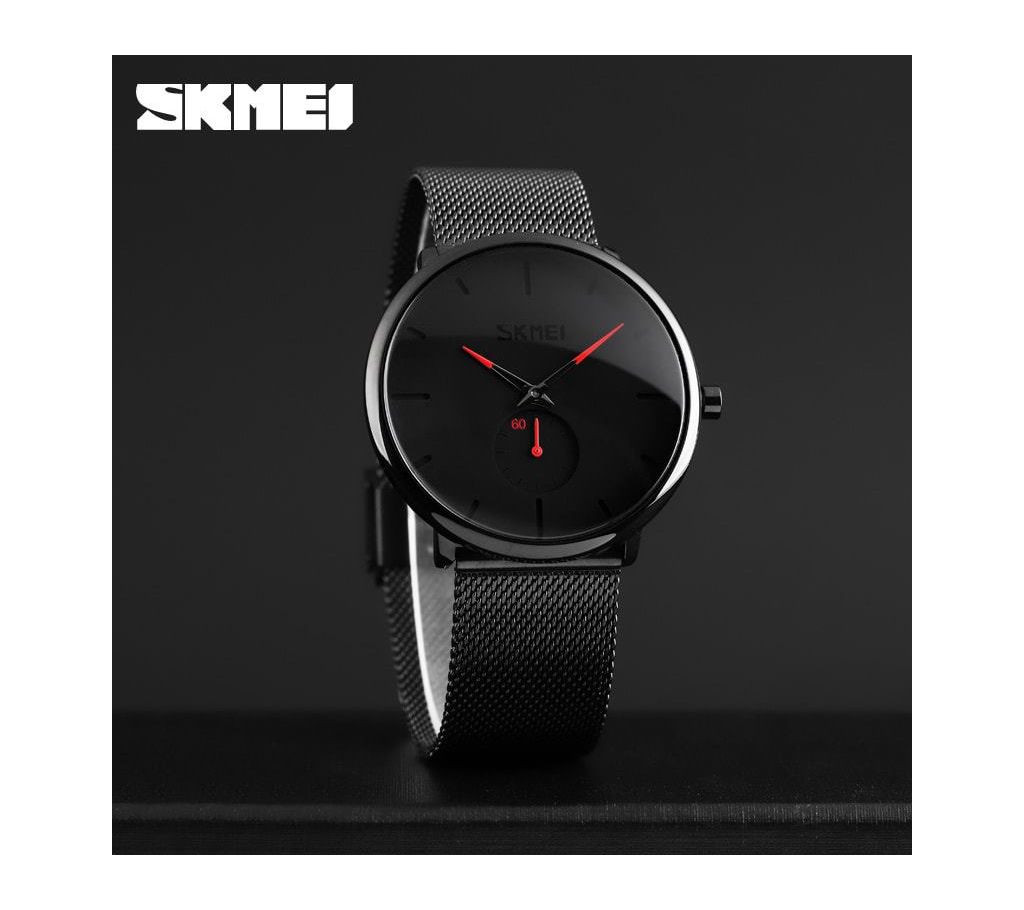 SKMEI 9185 ওয়াচ Simple Fashion Ultra-thin 30M Waterproof Quartz Watch For Men বাংলাদেশ - 1085012